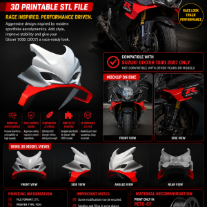 suzuki gsxr 1000 K7-K8 (2007-2008) winglets